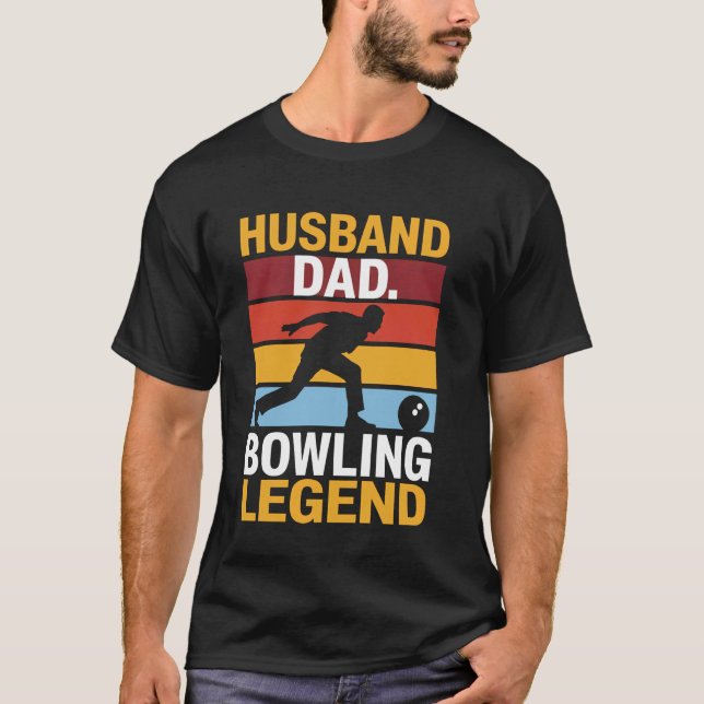 Pappa Bowling Legend T Shirt (Framsida)