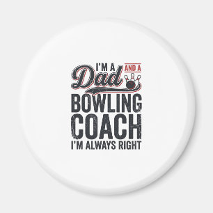Pappa Bowlingscoach Alltid Rätt Vintage T-Shirt De Magnet