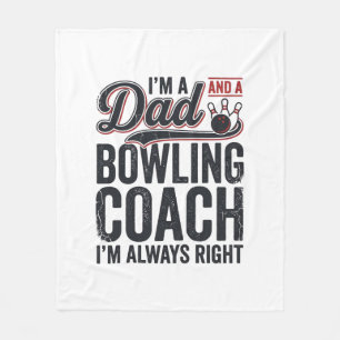 Pappa Bowlingscoach Alltid Rätt Vintage Tröja Desi Fleecefilt