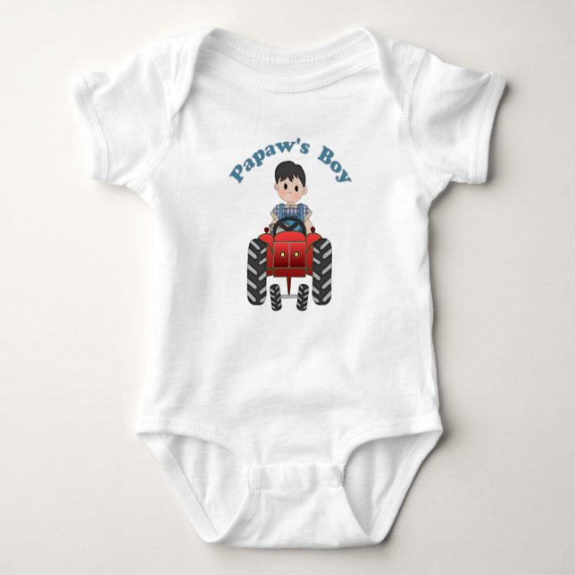 Pappa Boy Tractor T Shirt (Framsida)