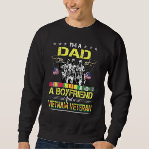 Pappa Boyvän Vietnam Veteransk Vintage Militär Man Lång Ärmad Tröja