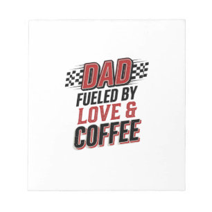Pappa Bränsle av Kärlek och Kaffe Racing Tröja Des Anteckningsblock