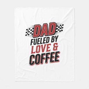 Pappa Bränsle av Kärlek och Kaffe Racing Tröja Des Fleecefilt