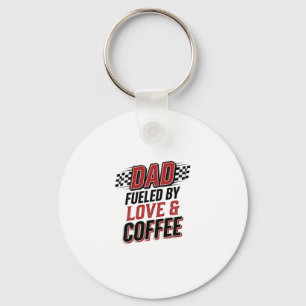 Pappa Bränsle av Kärlek och Kaffe Racing Tröja Des Nyckelring