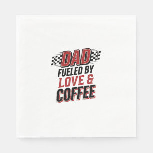 Pappa Bränsle av Kärlek och Kaffe Racing Tröja Des Pappersservett