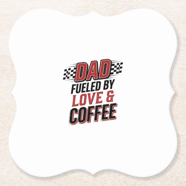 Pappa Bränsle av Kärlek och Kaffe Racing Tröja Des Underlägg Papper (Framsida)