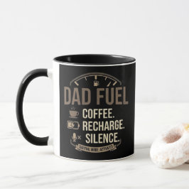 Pappa Bränsle Kaffe Ladda Tyst Mugg