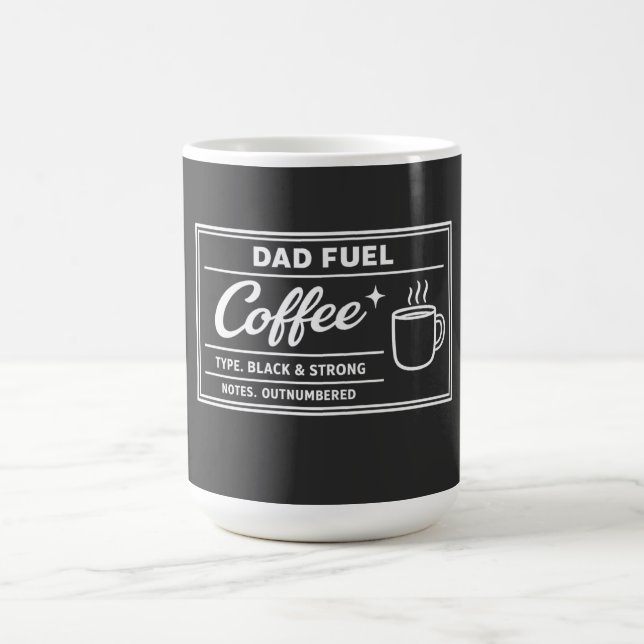 Pappa Bränsle Kaffe – Svart & Stark Fars Dag Kaffemugg (Center)