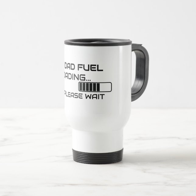 Pappa Bränsle Laddar Rolig Resa Kaffe Mugg (Framsida höger)