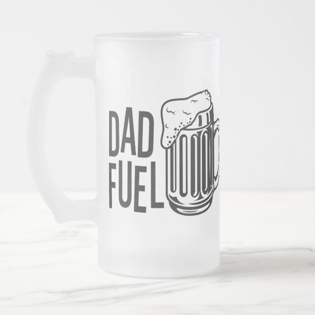 Pappa Bränslet Black Fars dag Beer Mugg (Vänster)