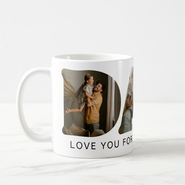 Pappa brev fotokollage  kaffemugg (Vänster)