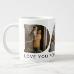 PAPPA Brev Photo Collage Fars dag Jumbo Mugg<br><div class="desc">PAPPA fars dag 20 oz. jumbo mugg personlig med 3 av dina favoritfoton som visas i form av ord PAPPA med ord "Kärlek dig alltid!" Perfekt till pappa!</div>