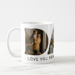 PAPPA Brev Photo Collage Fars dag Kaffemugg<br><div class="desc">PAPPA 11 oz kaffe mugg personlig med 3 av dina favoritfoton som visas i form av ord PAPPA med ord "Kärlek du alltid och alltid!" Perfekt till pappa!</div>