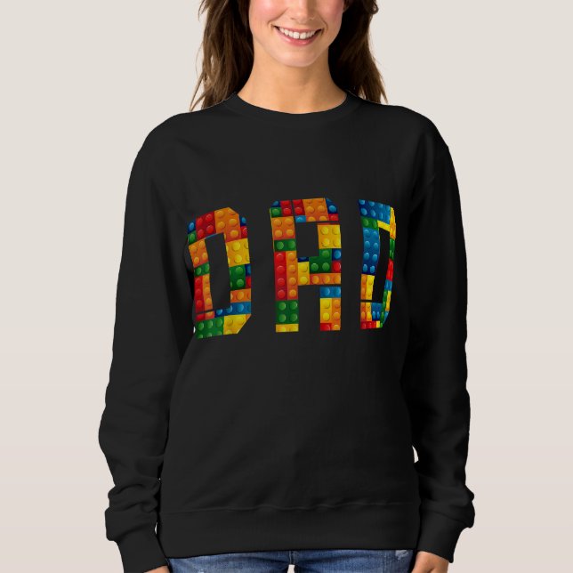 Pappa Brick Builder - praktiska block Master Build T Shirt (Framsida)
