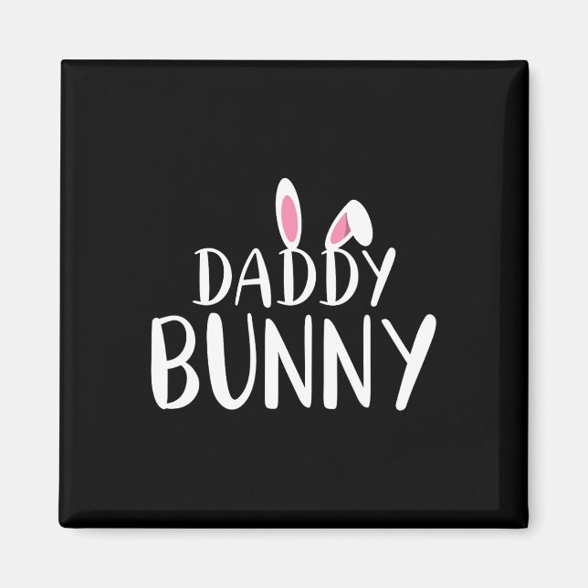 Pappa Bunny Påsk Gravid Mamma Matching par Magnet (Framsidan)