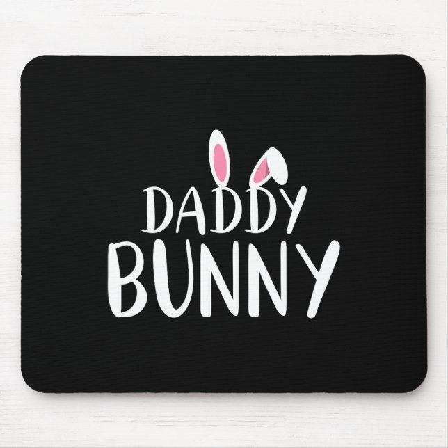 Pappa Bunny Påsk Gravid Mamma Matching par Musmatta (Framsidan)