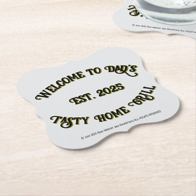 Pappa by RoseWrites Papper Underlägg (Vinklad)