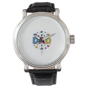 Pappa Byggblock Vintage Vektor Design_1 Armbandsur