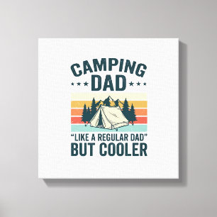 Pappa Camping Retro Vintage Utomhus Vektorskorta D Canvastryck