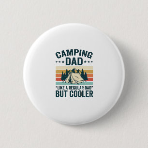 Pappa Camping Retro Vintage Utomhus Vektorskorta D Knapp