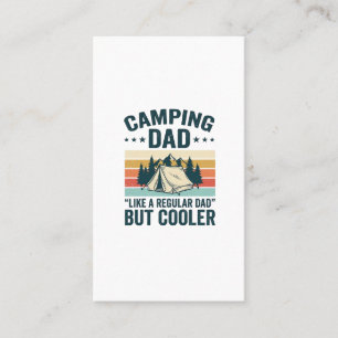 Pappa Camping Retro Vintage Utomhus Vektorskorta D Visitkort