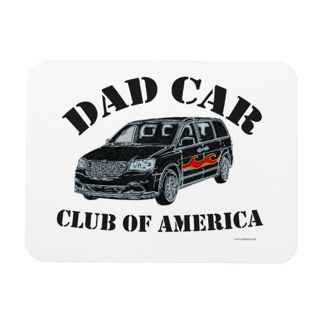 Pappa Car Klubb Funny Parody Slogan Magnet (Horisontell)