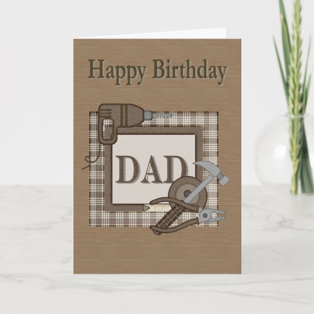 Pappa Carpenter Handyman Birthday Kort (Framsida)