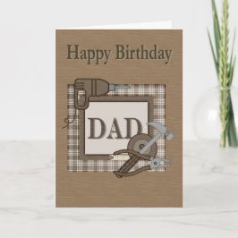 Pappa Carpenter Handyman Birthday Kort