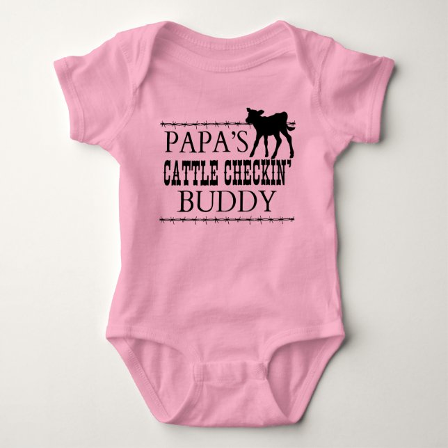 PAPPA CATTLE CHECKING BUDDY T SHIRT (Framsida)