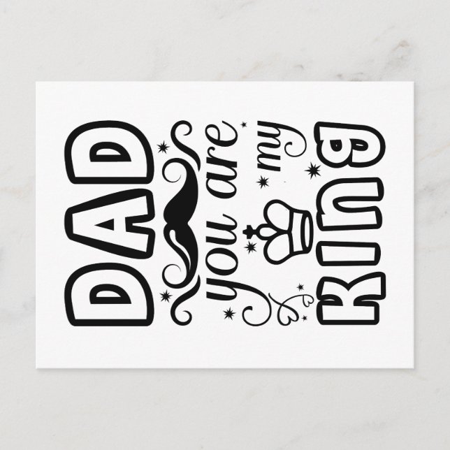 Pappa Chess Kung Vykort (Framsida)