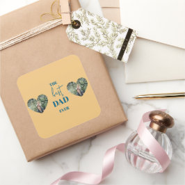 Pappa & Child Photo - Heart Ram Best Pappa någonsi Fyrkantigt Klistermärke