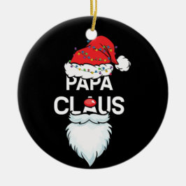 Pappa Claus Clown jultomten Hat Julgransprydnad Keramik