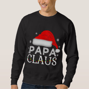 Pappa Claus Funny julfamilj matchande Pappa Lång Ärmad Tröja