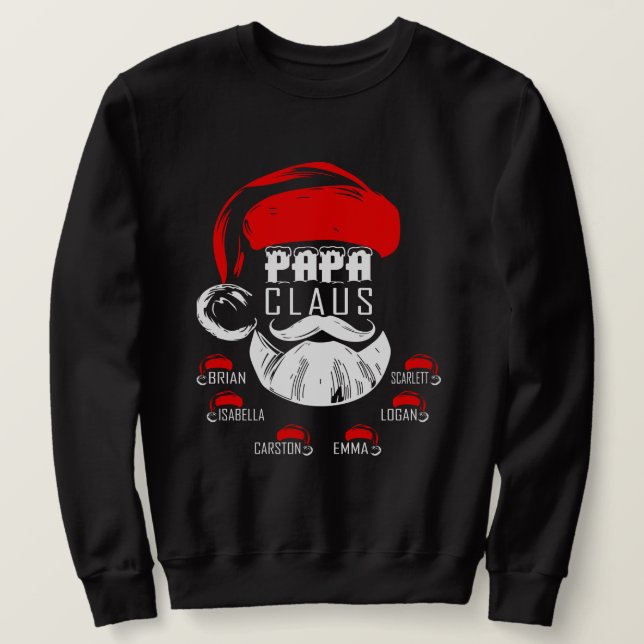 Pappa Claus Gift till jul Lång Ärmad Tröja (Design framsida)