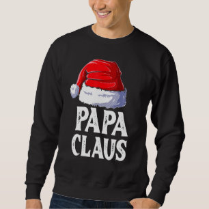 Pappa Claus jul, julfamiljen Pappa Santa Matching Lång Ärmad Tröja