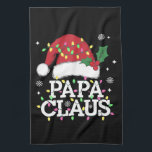 Pappa Claus jul - matchning av Ljus Pajama-familje Kökshandduk<br><div class="desc">Pappa Claus jul - matchning av Ljus Pajama-familjen</div>