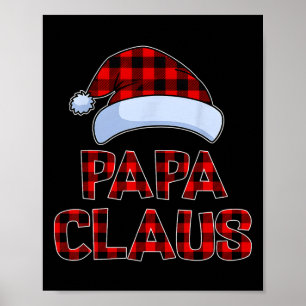 Pappa Claus jul - matchning av Ljus Pajama-familje Poster