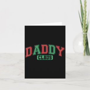 Pappa Claus Julafton Santa Hat Matching Family Chr Kort