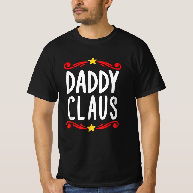 Pappa Claus Julafton Santa's Pajama Family Matchin T Shirt (Framsida)