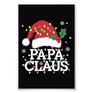 Pappa Claus julbelysning pyjamas familj matchande Fototryck