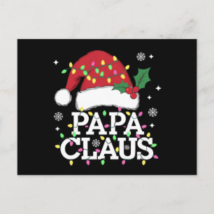 Pappa Claus julbelysning Pyjamas Familj Matchande Vykort