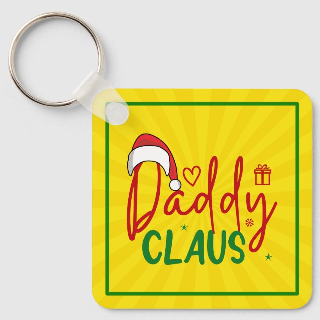 Pappa Claus juldesign-60094 Nyckelring (Framsida)