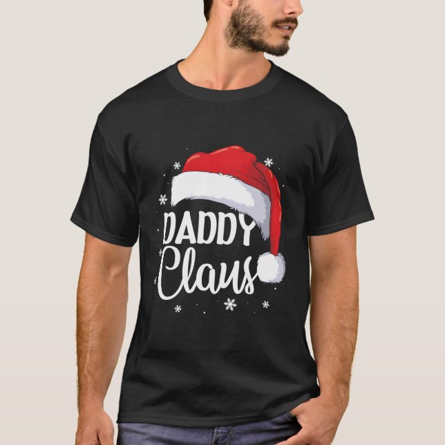 Pappa Claus-julfamiljen Matching Pajama Santa T Shirt (Framsida)