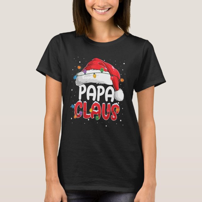 Pappa Claus-julkostumfamiljen Matchande Roligt S T Shirt (Framsida)