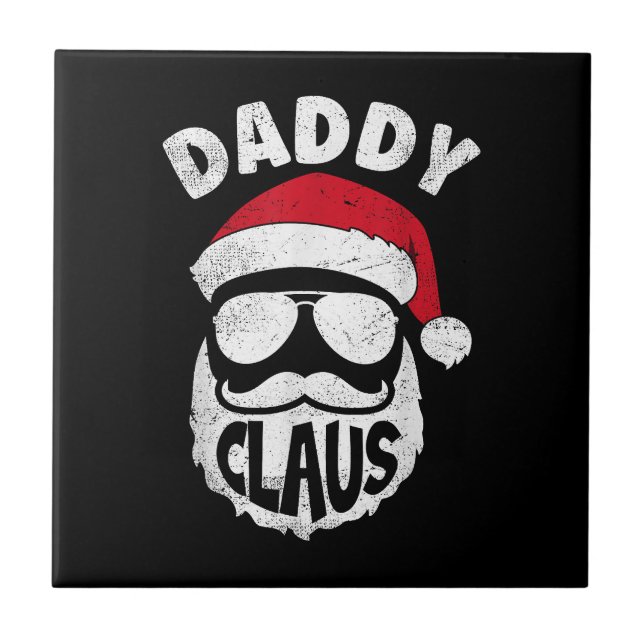 Pappa Claus Jultomten Funny julmatchning P Kakelplatta (Framsidan)