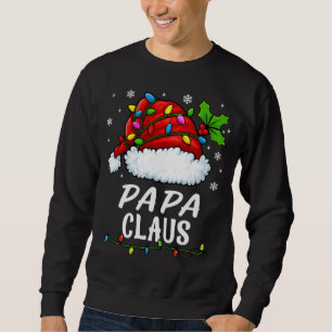 PAPPA CLAUS matchande familjejularrangemang Lång Ärmad Tröja
