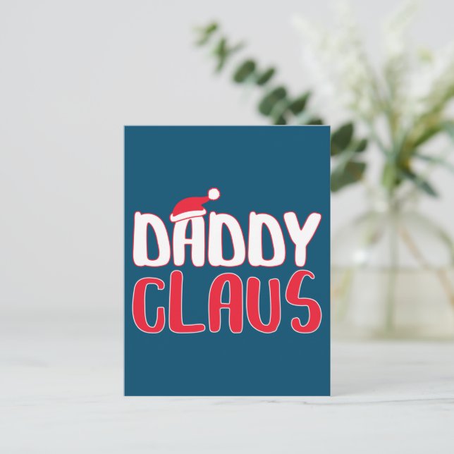 Pappa Claus Matching jultomjuldräkt Vykort (Stående Fram)