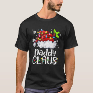 Pappa Claus Santa Hat jul Light Julafton Family T Shirt