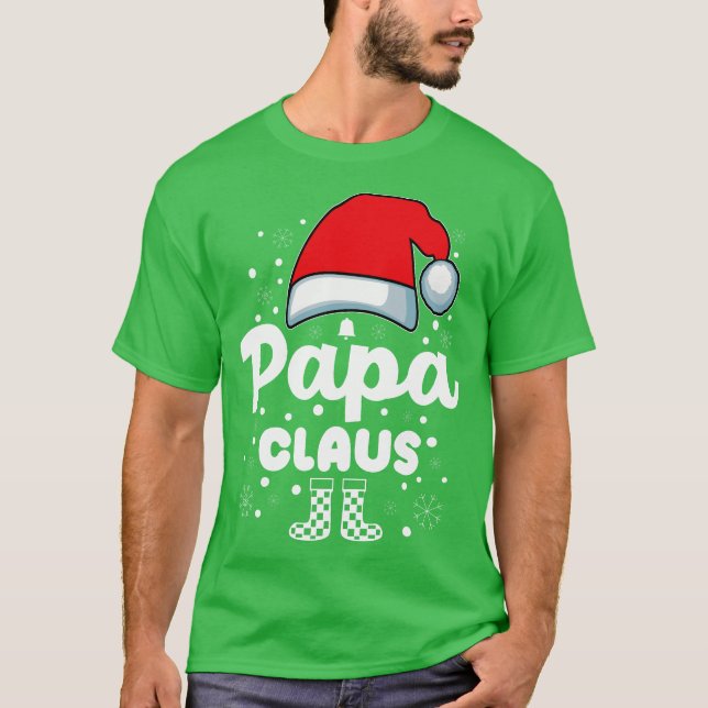 Pappa Claus Santa Hat-julfamiljen T Shirt (Framsida)