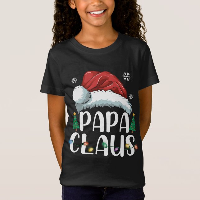 Pappa Claus Santa Matching Family Pajama T Shirt (Framsida)